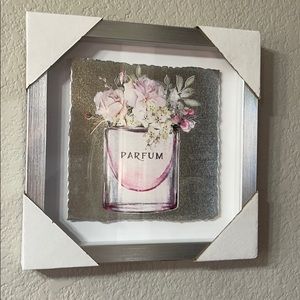 Pink flower perfume Canvas Wall Art 10X10